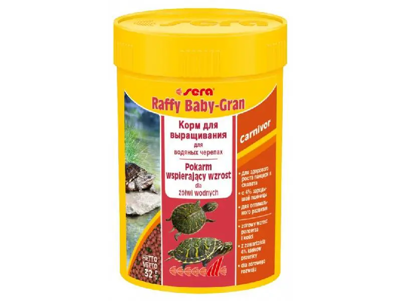 Sera Raffy Baby Gran Nature dla żółwi wodno-lądowych 100ml Sera Raffy Baby Gran Nature
