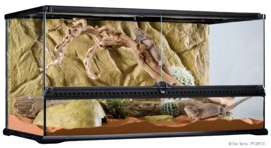 Terrarium szklane dla gadów pustynnych 90x45x30cm - obrazek 3