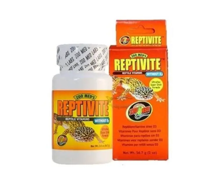 ZOOMED Reptivite 57g bez witaminy d3 Witaminy dla gadów bez witaminy D3 suplementy dla gadów