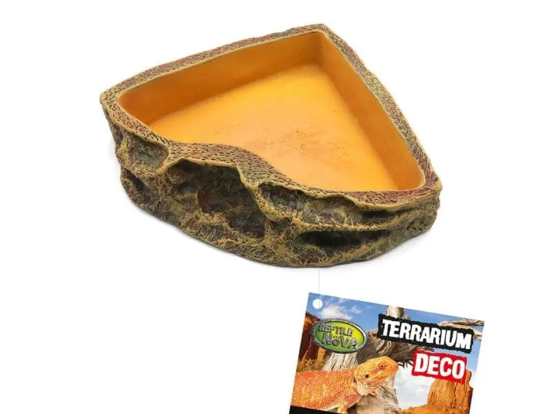 Narożna miseczka do terrarium rozmiar 19x14x3cm Narożna miseczka do terrarium rozmiar 19x14x3cm