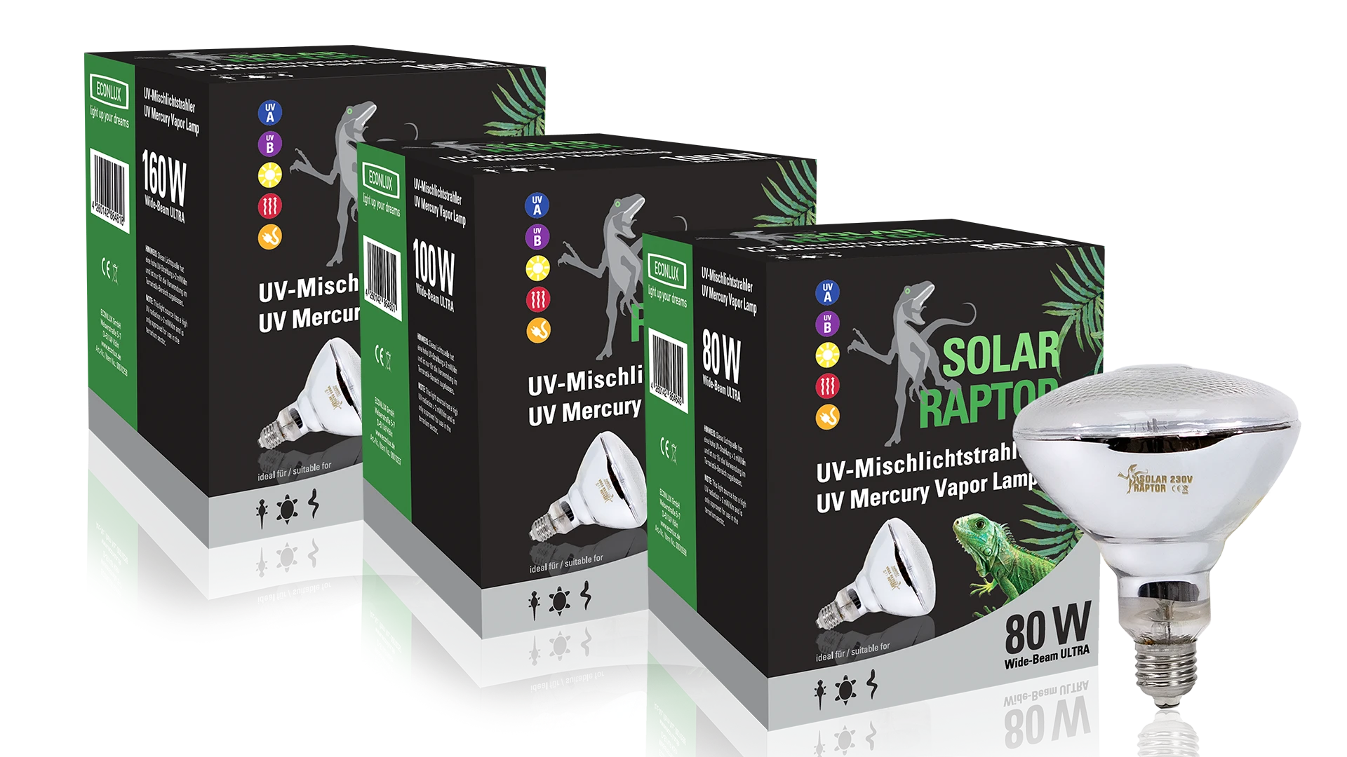 Żarówka rtęciowa MVL UVB Solar Raptor