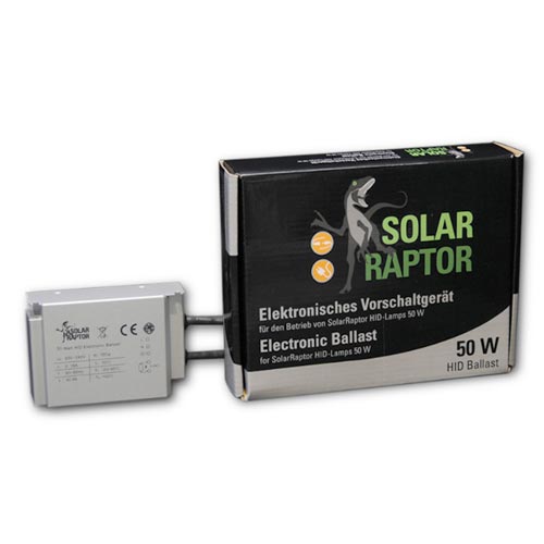 Zestaw UVB Solar Raptor (HID Metahalogen + Balast + Klosz) 50W