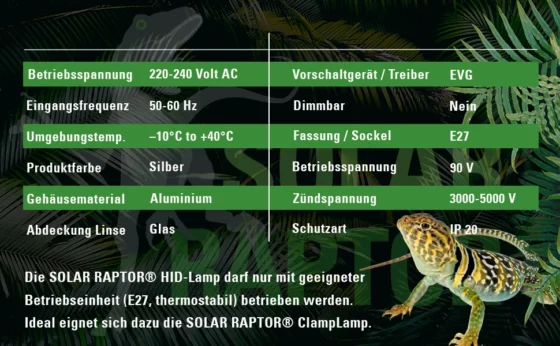 Lampa metahalogenowa Solar Raptor HID - obrazek 6