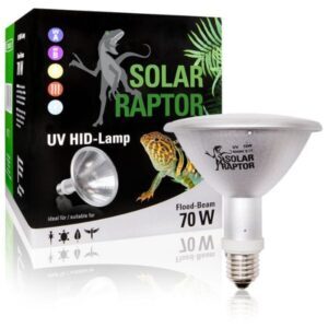 lampa metahalogenowa 70W żarówka dla żółwia gadów metahalogen na gadów żarówka 3w1 żarówka dla żółwia Solar Raptor 70W Flood