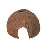 Połówka skorupy kokosa nieszczotkowana schronienie dla gekonów lamparcich