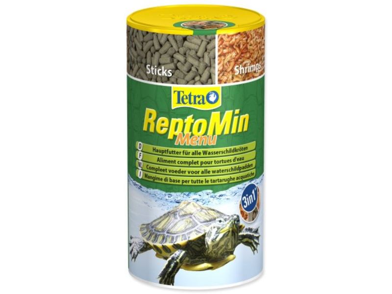 Tetra ReptoMin Menu 250ml Poznań pokarm dla gadów mięsożernych żółwi wodno-lądowych reptomin od Tetra pokarm dla żółwi wodnego