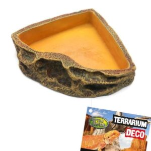 Narożna miseczka do terrarium rozmiar 19x14x3cm