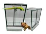 Terrarium dla gekona orzęsionego z wentylacją szyba przesuwna 40x40x60