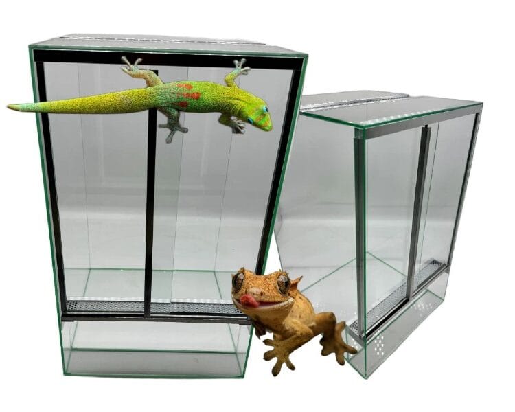 Terrarium dla gekona orzęsionego z wentylacją szyba przesuwna 40x40x60