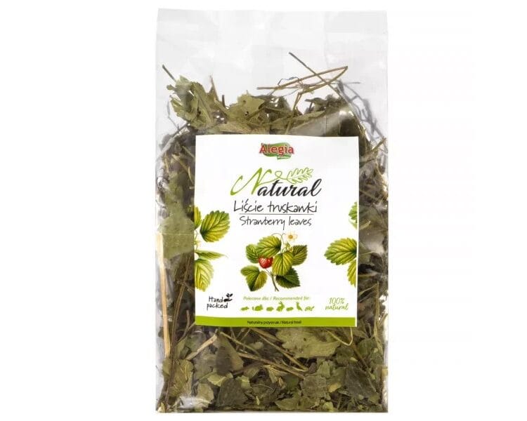 Alegia Natural Liście Truskawki 90g - dla gryzoni, gadów