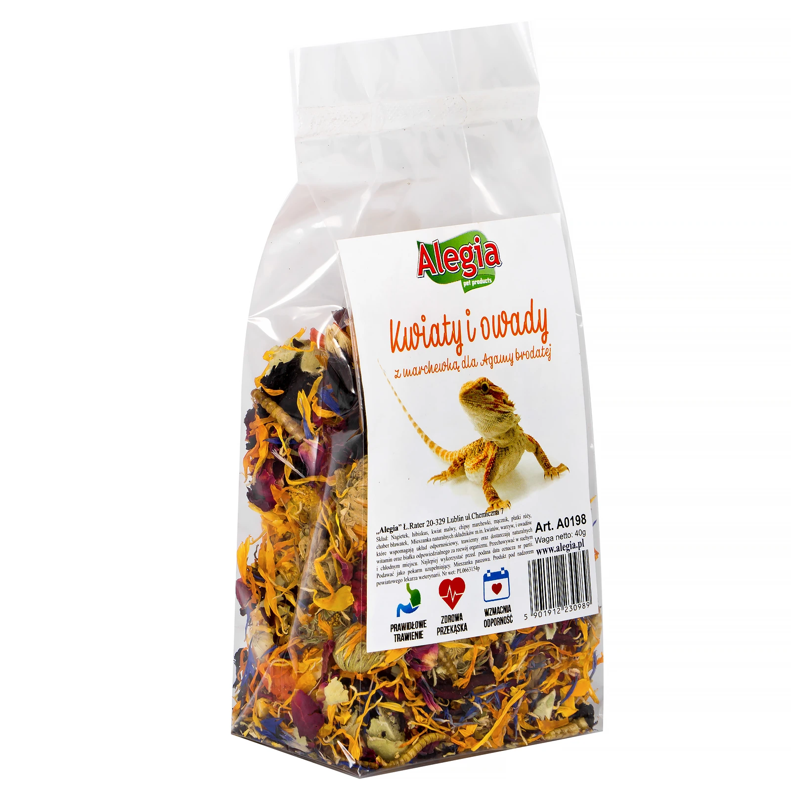 Alegia Kwiaty i Owady dla agamy 40g Alegia Kwiaty i Owady dla agamy 40g - obrazek 3