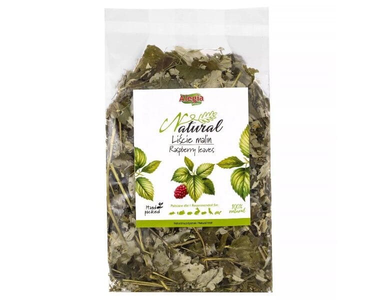 Alegia Natural Liście Malin 90g - dla gryzoni, gadów