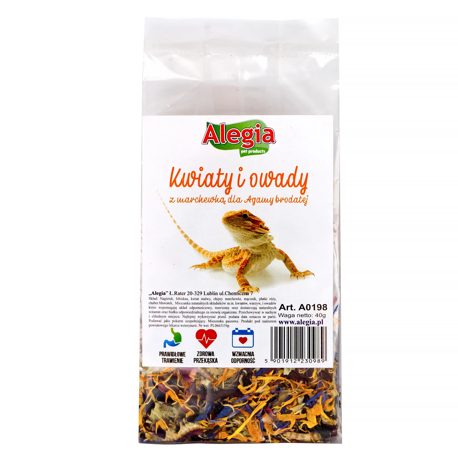 Alegia Kwiaty i Owady dla agamy 40g Alegia Kwiaty i Owady dla agamy 40g - obrazek 2