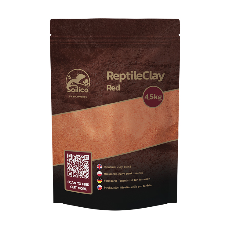 Soilico ReptileClay glina strukturalna kolor czerwony 4,5kg
