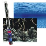 100x50cm tło akwariowe do terrarium cięte na wymiar korzenie/woda