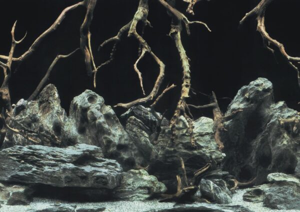 100x50cm tło akwariowe do terrarium cięte na wymiar korzenie/woda - obrazek 3