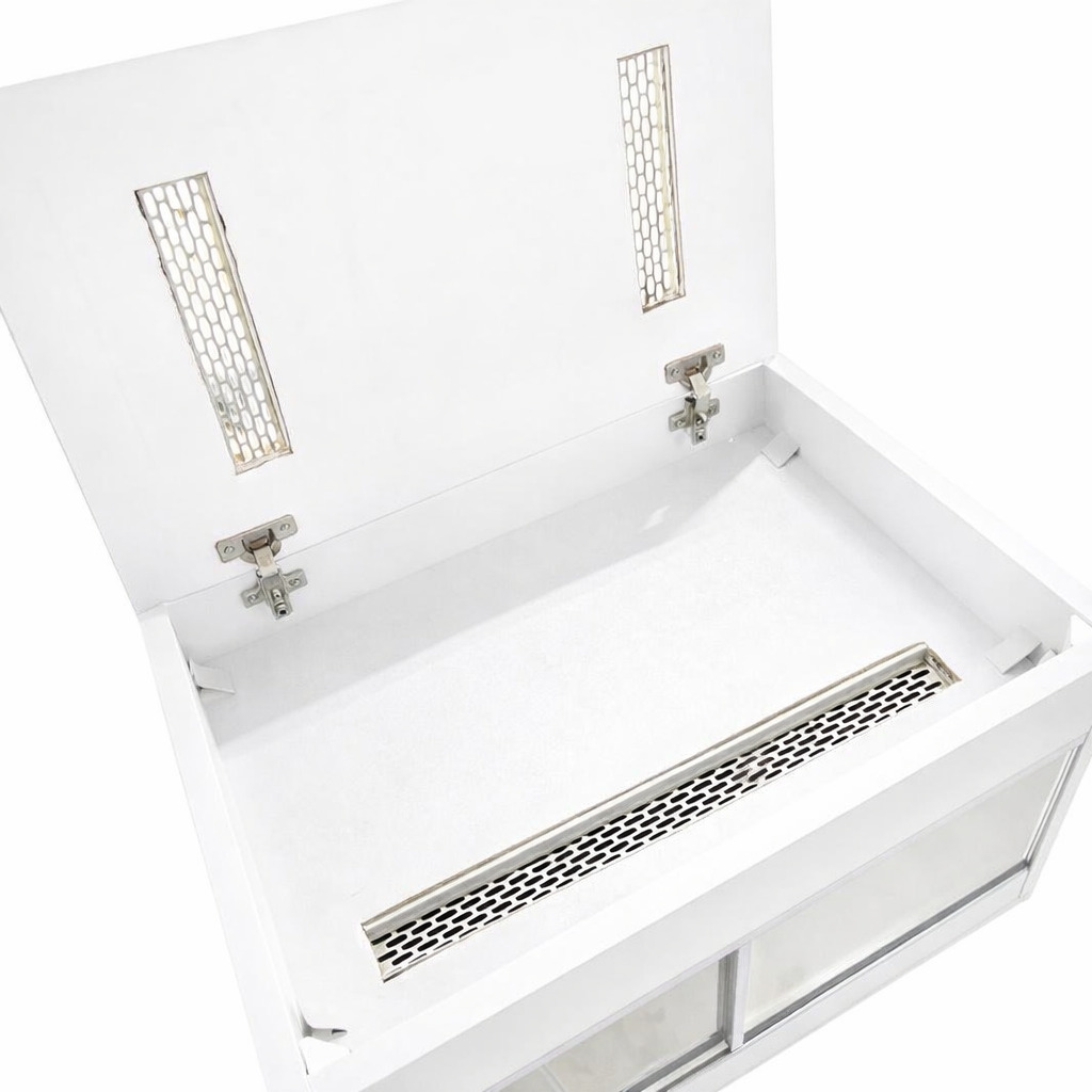 drewniane terrarium w kolorze białym