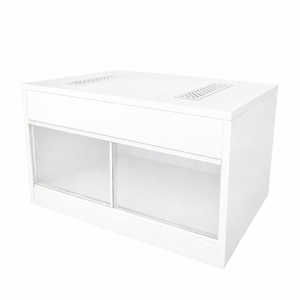 Białe terrarium 60x40x40