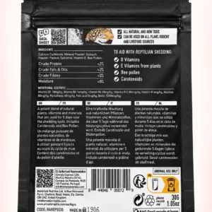 Arcadia EarthPro ShedSupport 30 g – tył opakowania z listą składu i informacjami producenta